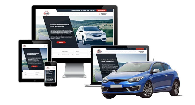 ankauf mobil Ankaufseite mobil – Autoankauf Blaufelden mit rotem PKW